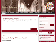 Tablet Screenshot of collegeofdiplomates.org
